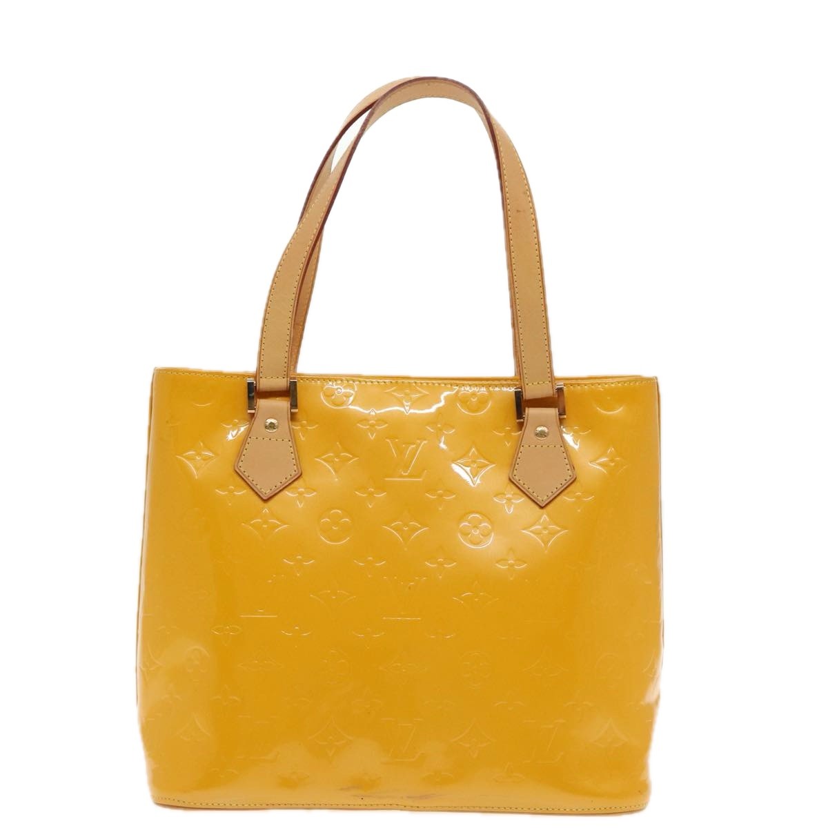 Louis Vuitton Houston Handbag Monogram Vernis, YELLOW, PATENT_LEATHER, Handbag