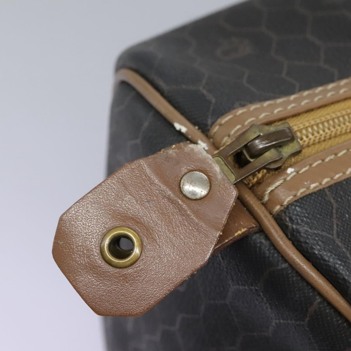 Christian Dior Vintage Honeycomb Handbag Canvas Leather, BLACK, CANVAS, Handbag