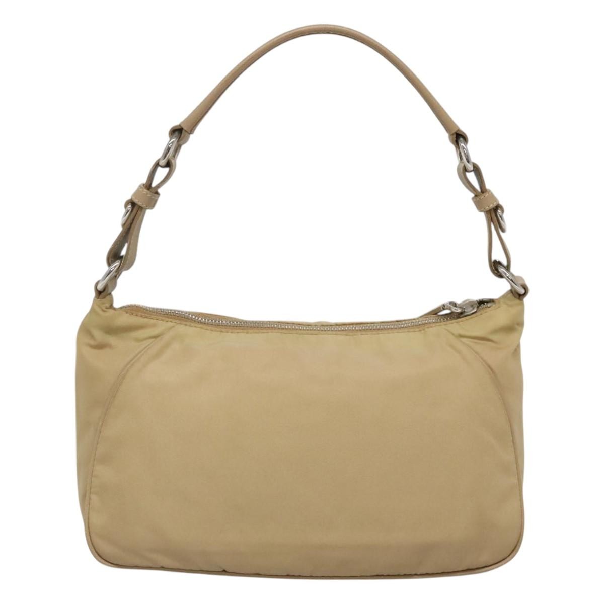 Prada Hobo Tessuto, BEIGE, NYLON, Shoulder bag