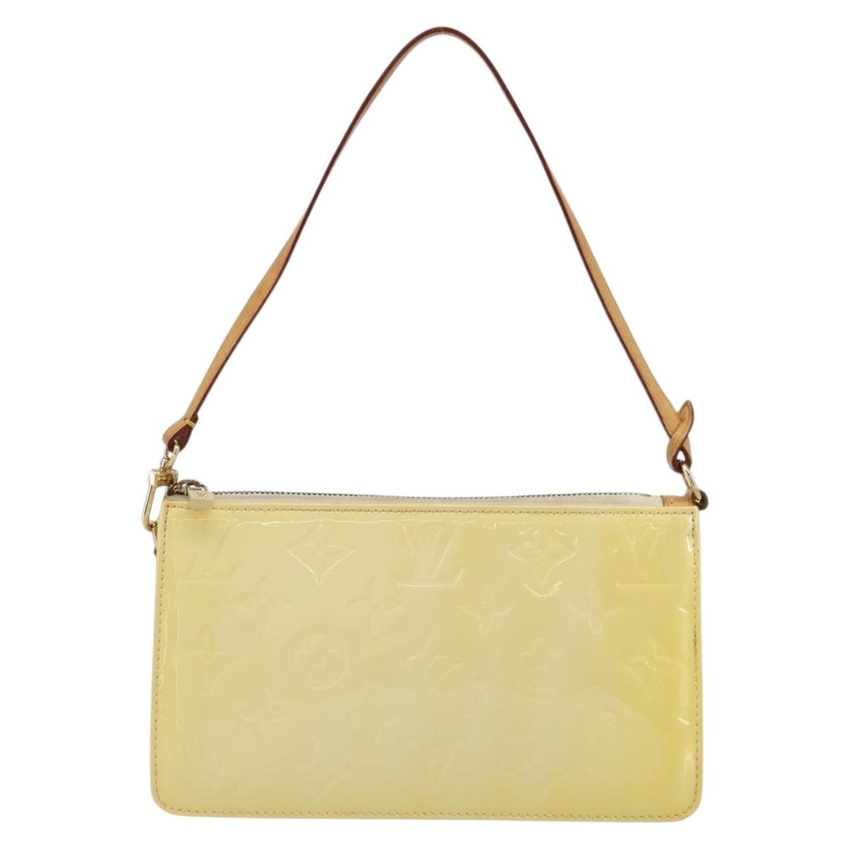 Louis Vuitton Lexington Pochette Monogram Vernis, Beige, Patent Leather, Clutch