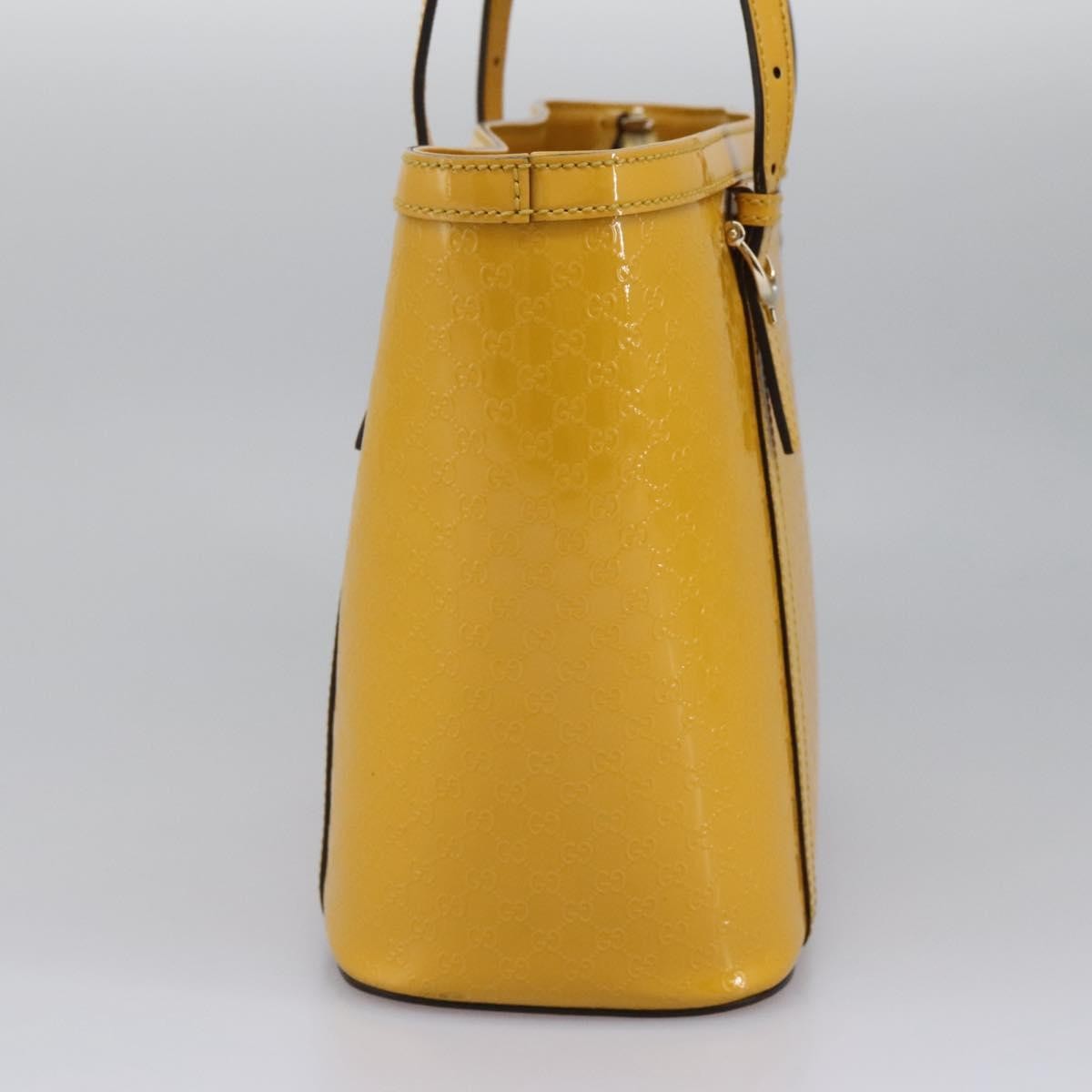Gucci Nice Tote Microguccissima Patent, YELLOW, PATENT_LEATHER, Tote bag