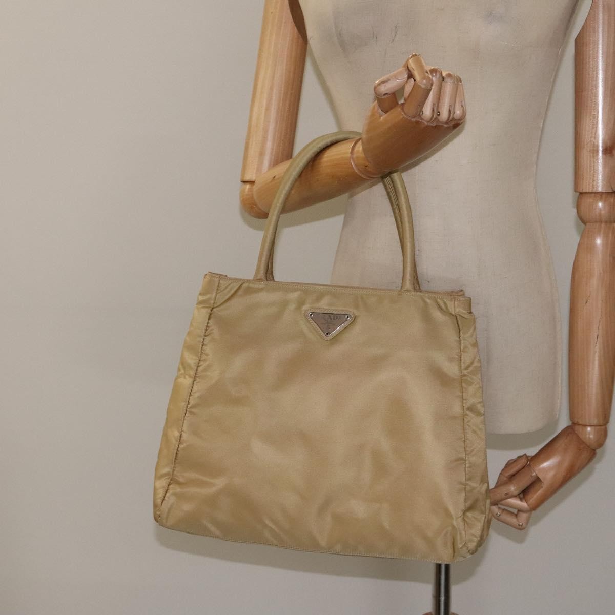 Prada Vintage Tote Tessuto, BEIGE, NYLON, Tote bag