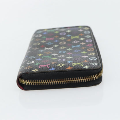 Louis Vuitton Aerogram Zippy Wallet Leather, Black, Canvas, Wallet