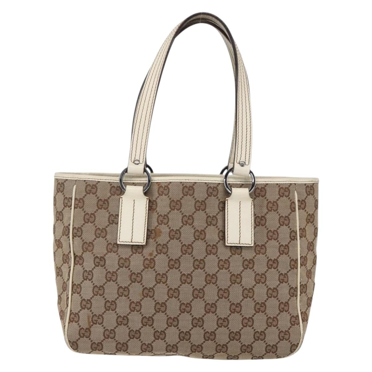 Gucci Open Tote GG Canvas, BEIGE, CANVAS, Tote bag