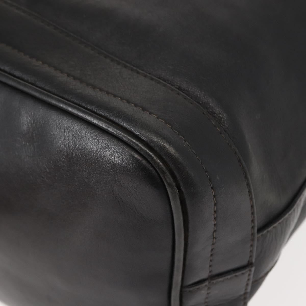 Gucci Vintage Drawstring Shoulder Bag Leather, BLACK, LEATHER, Shoulder bag