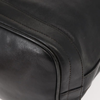 Gucci Vintage Drawstring Shoulder Bag Leather, BLACK, LEATHER, Shoulder bag