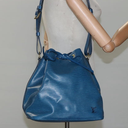 Louis Vuitton Petit Noe Handbag Epi Leather, BLUE, LEATHER, Handbag