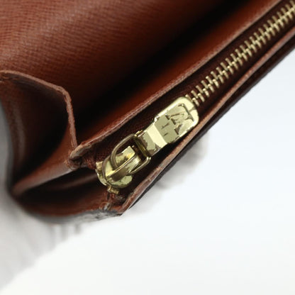 Louis Vuitton Porte Monnaie Tresor Wallet Monogram Canvas, BROWN, CANVAS, Wallets