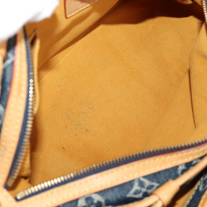 Louis Vuitton Porte Epaule Raye Handbag Striped Monogram Denim, BLUE, DENIM_JEANS, Handbag