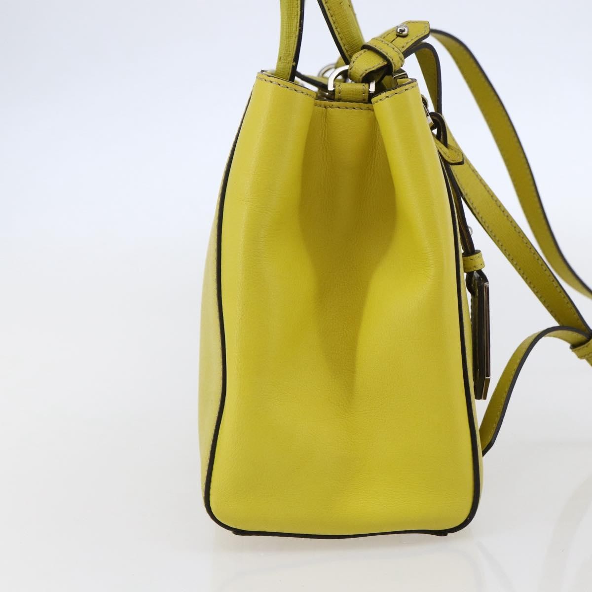Fendi 2Jours Bag Leather, YELLOW, LEATHER, Handbag
