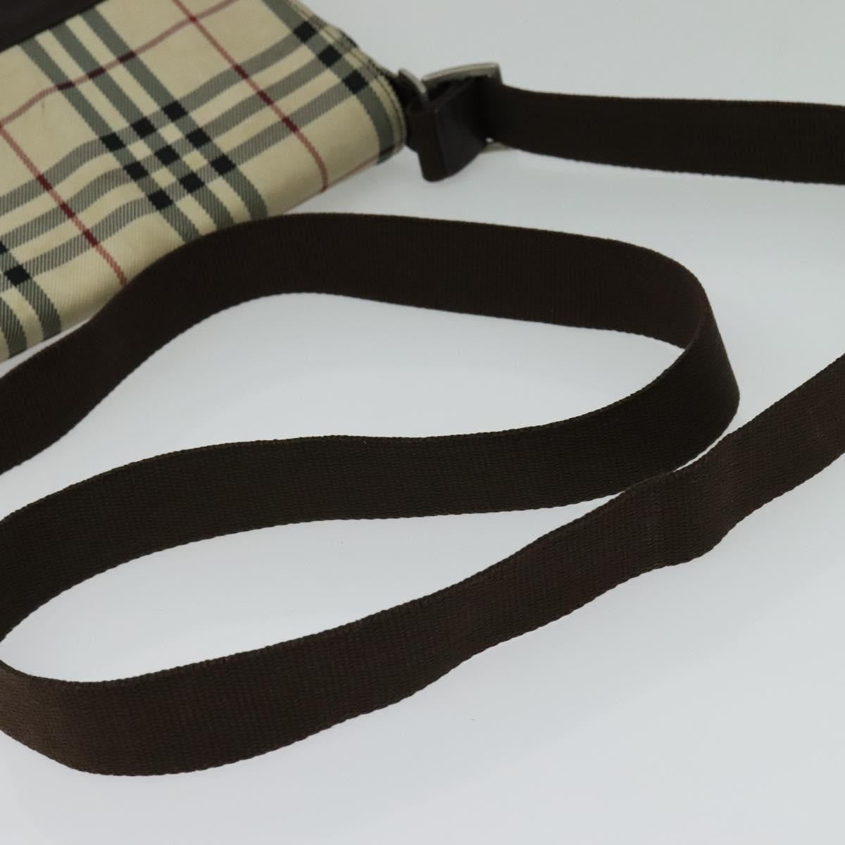 Burberry Vintage Flap Crossbody Bag Haymarket Canvas, BEIGE, NYLON, Shoulder bag