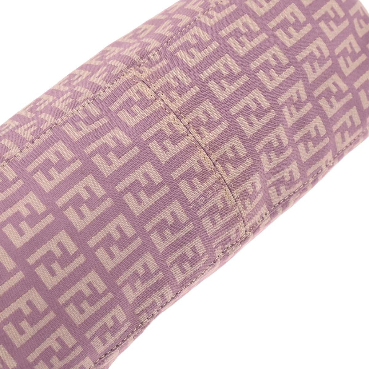 Fendi Pochette Shoulder Bag Zucchino Canvas, PURPLE, CANVAS, Shoulder bag