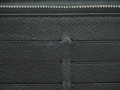 Louis Vuitton Zippy Organizer Taiga Leather, BLACK, LEATHER, Wallets