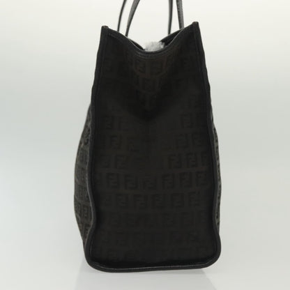 Fendi Vintage Tote Zucchino Canvas, BLACK, CANVAS, Tote bag