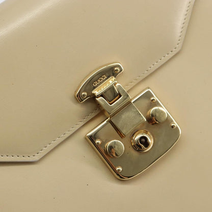 Gucci Vintage Lady Lock Top Handle Bag Leather, BEIGE, LEATHER, Handbag