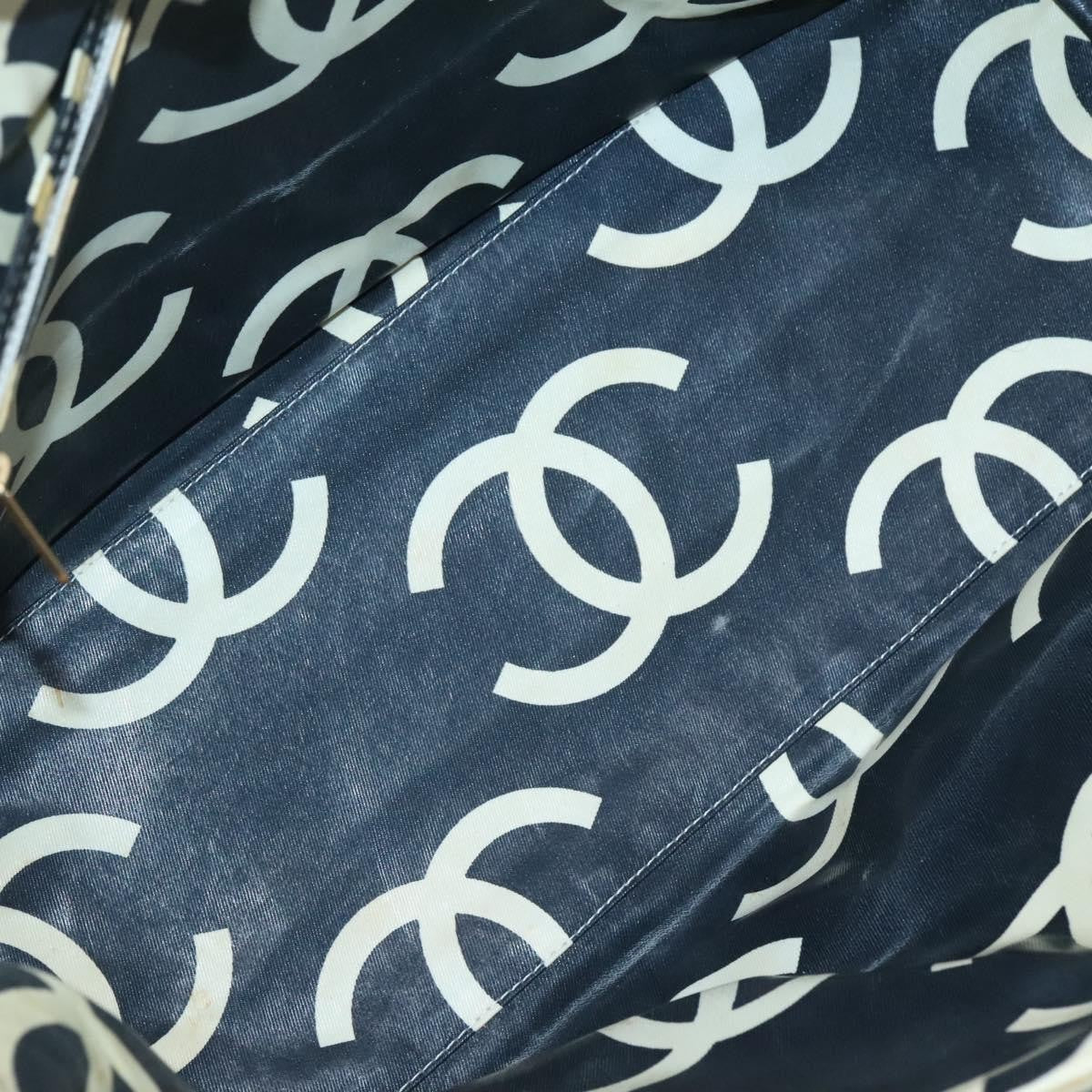 Chanel CC Resin Chain Tote Quilted Raffia, WHITE, WOOD, Tote bag