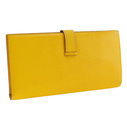 Hermes Bearn Wallet Epsom, YELLOW, LEATHER, Wallets