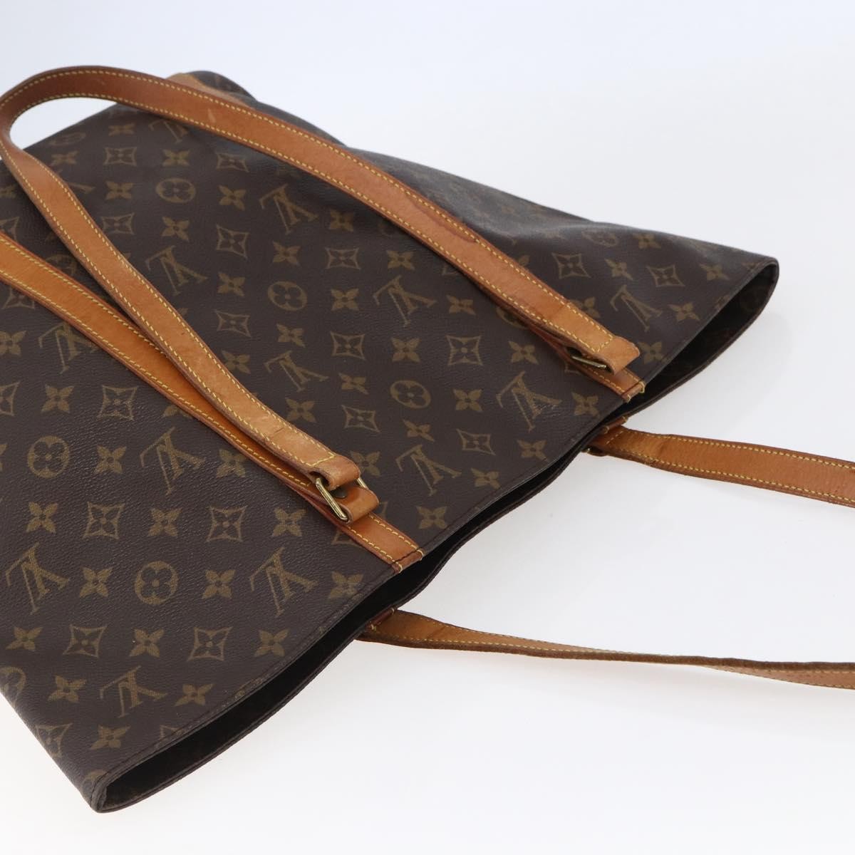 Louis Vuitton Shopping Sac Handbag Monogram Canvas, BROWN, CANVAS, Tote bag