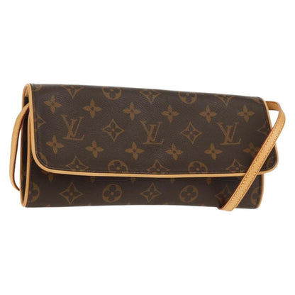 Louis Vuitton Twin Handbag Monogram Canvas, BROWN, CANVAS, Shoulder bag