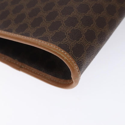 Celine Macadam Pochette Classic, BROWN, LEATHER, Clutche & pouche