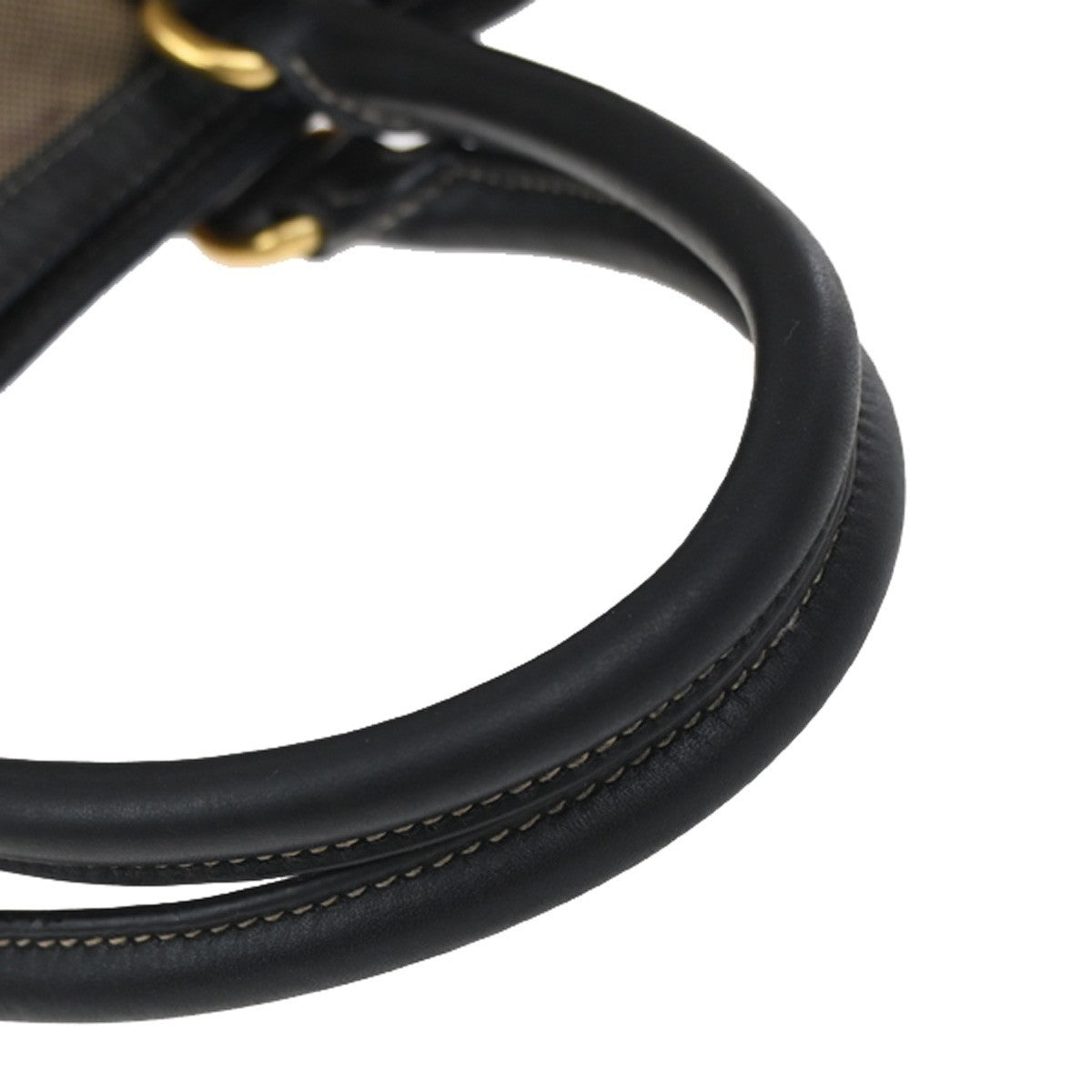 Prada Logo Convertible Tote Canvas with Leather, BROWN, CANVAS, Tote bag