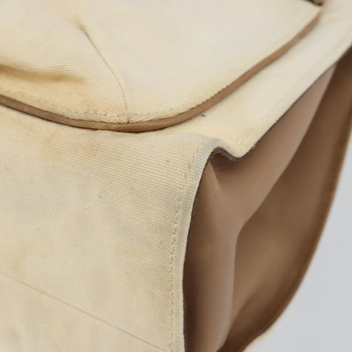 Gucci Bamboo Front Pocket Tote Canvas, ECRU, CANVAS, Tote bag