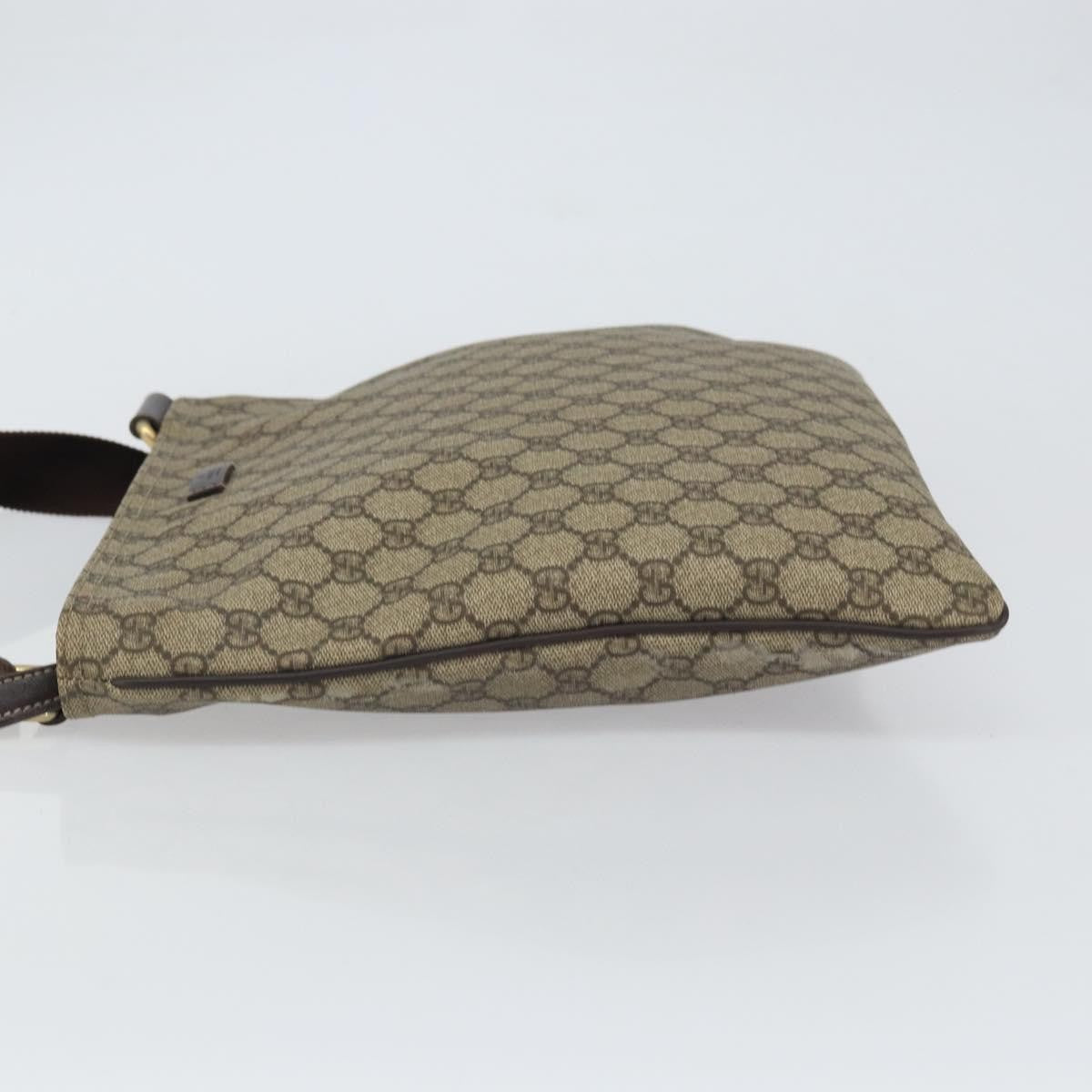 Gucci Zip Top Messenger Bag GG Coated Canvas, BEIGE, PVC, Shoulder bag