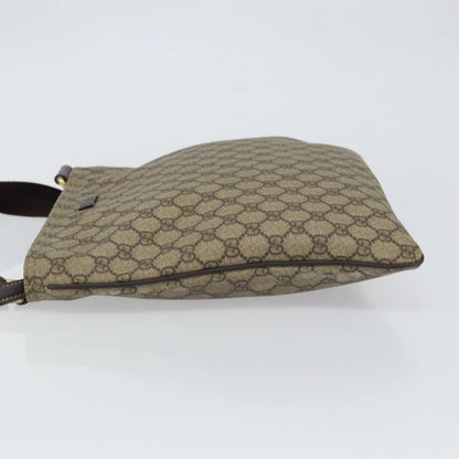 Gucci Zip Top Messenger Bag GG Coated Canvas, BEIGE, PVC, Shoulder bag