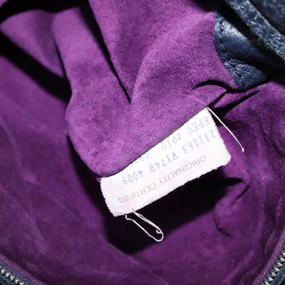 Bottega Veneta Open Hobo Cervo with Intrecciato Detail, NAVY, LEATHER, Shoulder bag