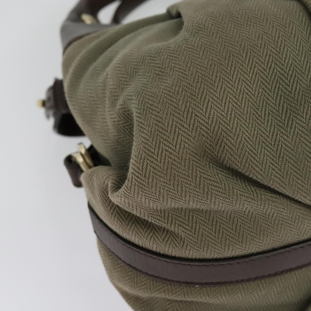 Bvlgari Chandra Hobo Canvas and Leather, BROWN, LEATHER, Handbag