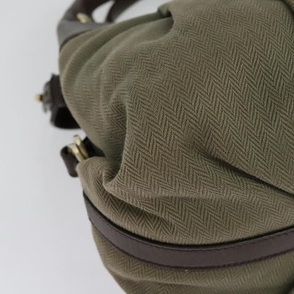 Bvlgari Chandra Hobo Canvas and Leather, BROWN, LEATHER, Handbag