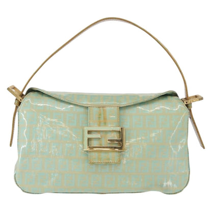 Fendi Double Flap Bag Zucchino Canvas, GREEN, CANVAS, Handbag