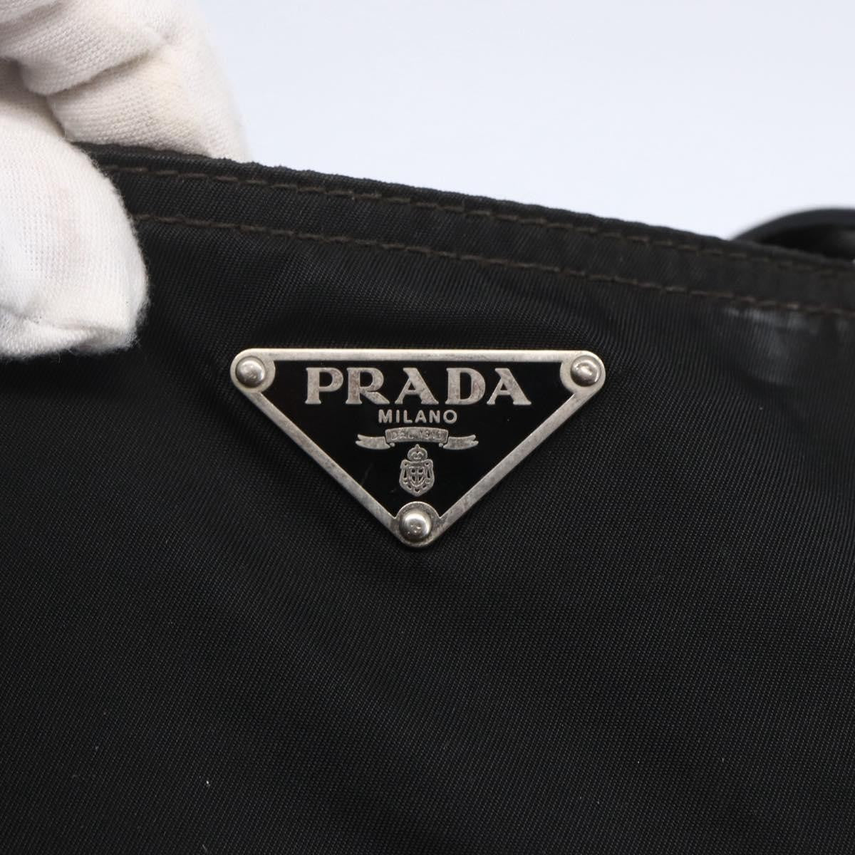 Prada Vintage Zip Tote Tessuto, BLACK, NYLON, Tote bag