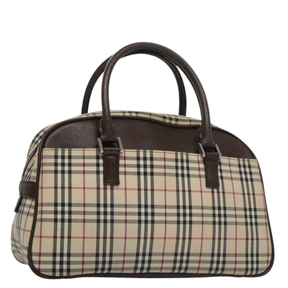 Burberry Nova Check Bowling Bag Canvas, BEIGE, CANVAS, Travel bag