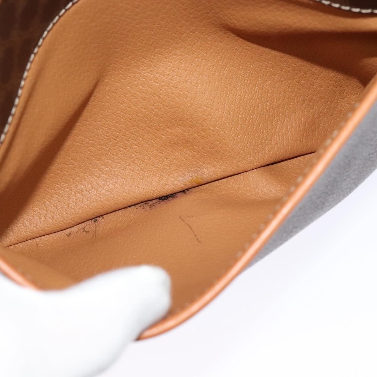 Celine Macadam Shoulder Bag PVC Leather, BROWN, CANVAS, Shoulder bag