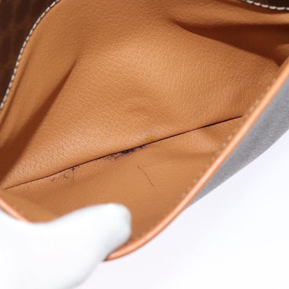 Celine Macadam Shoulder Bag PVC Leather, BROWN, CANVAS, Shoulder bag