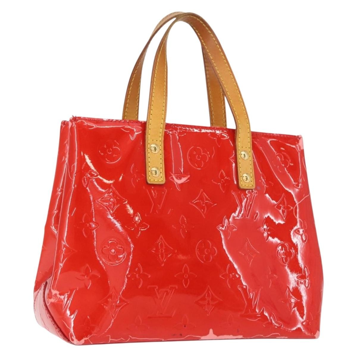 Louis Vuitton Reade Handbag Monogram Vernis, RED, PATENT_LEATHER, Handbag