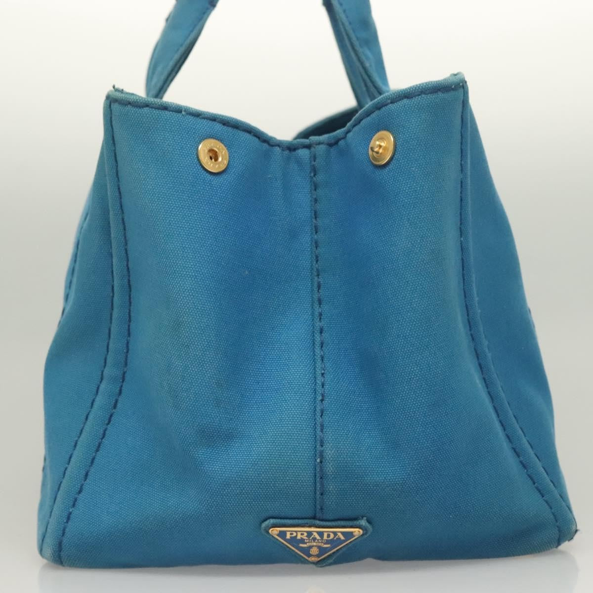 Prada Canapa Convertible Tote Canvas, BLUE, CANVAS, Tote bag