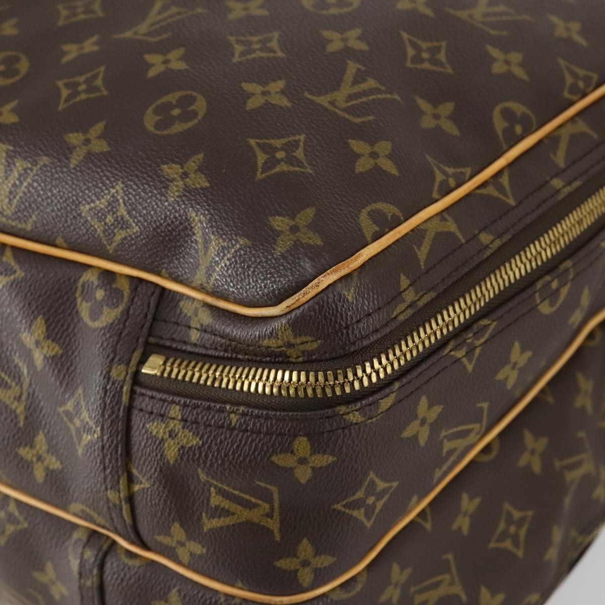 Louis Vuitton Alize Bag Monogram Canvas, BROWN, CANVAS, Travel bag