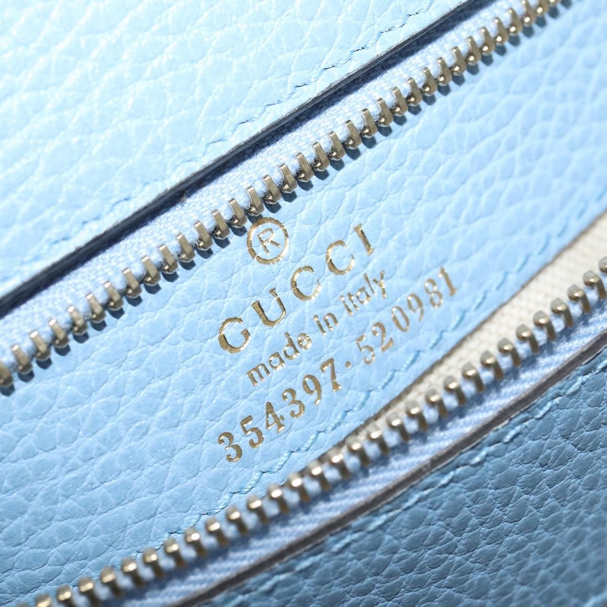 Gucci Swing Tote Leather, BLUE, LEATHER, Tote bag