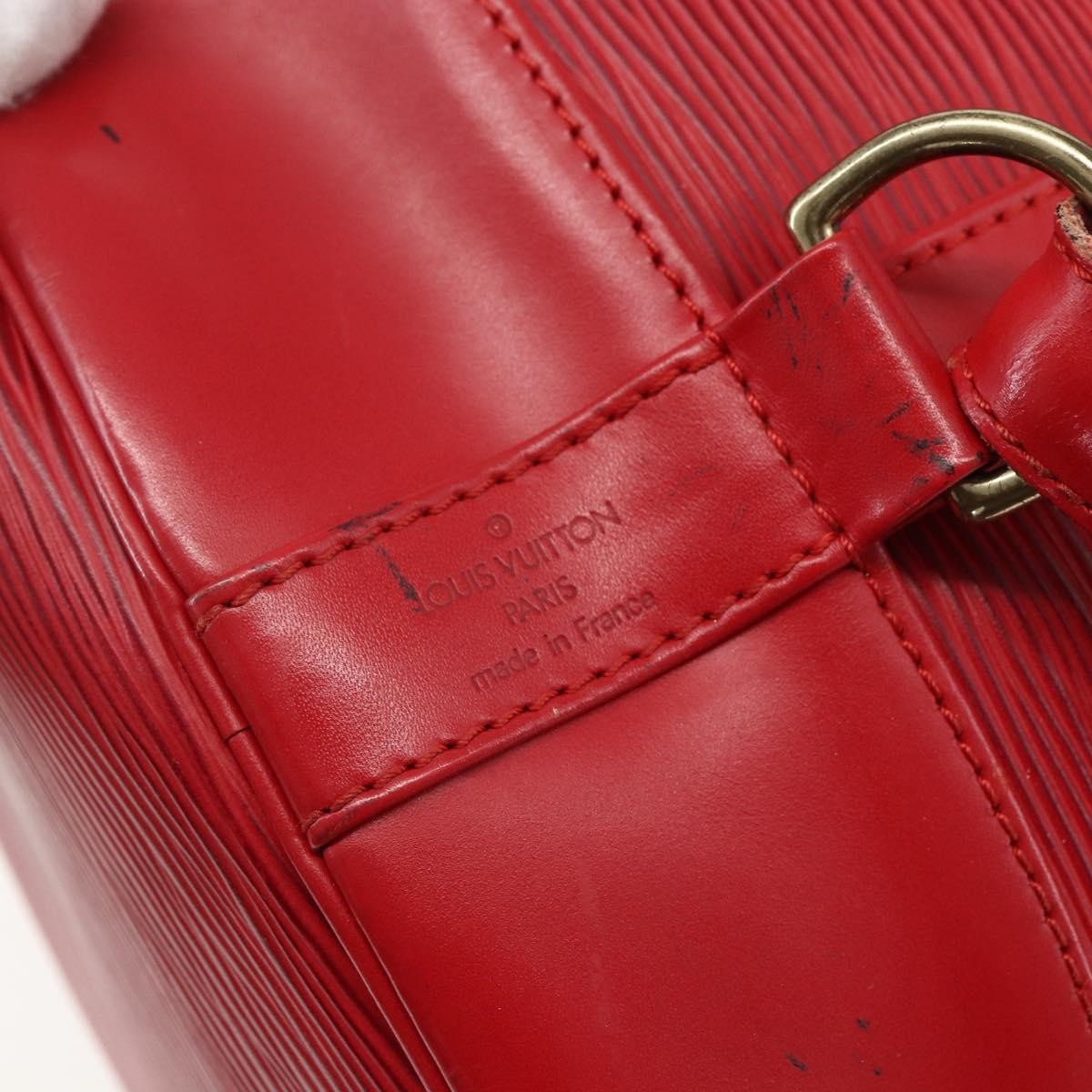 Louis Vuitton Randonnee Backpack Epi Leather, RED, LEATHER, Shoulder bag