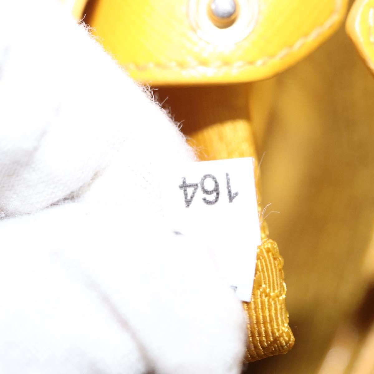 Prada Lux Convertible Bucket Tote Saffiano Leather, YELLOW, LEATHER, Handbag