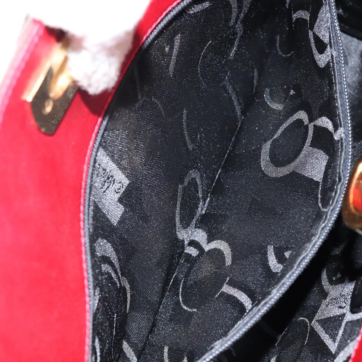 Salvatore Ferragamo Vintage Gancini Chain Shoulder Bag Leather, RED, LEATHER, Shoulder bag