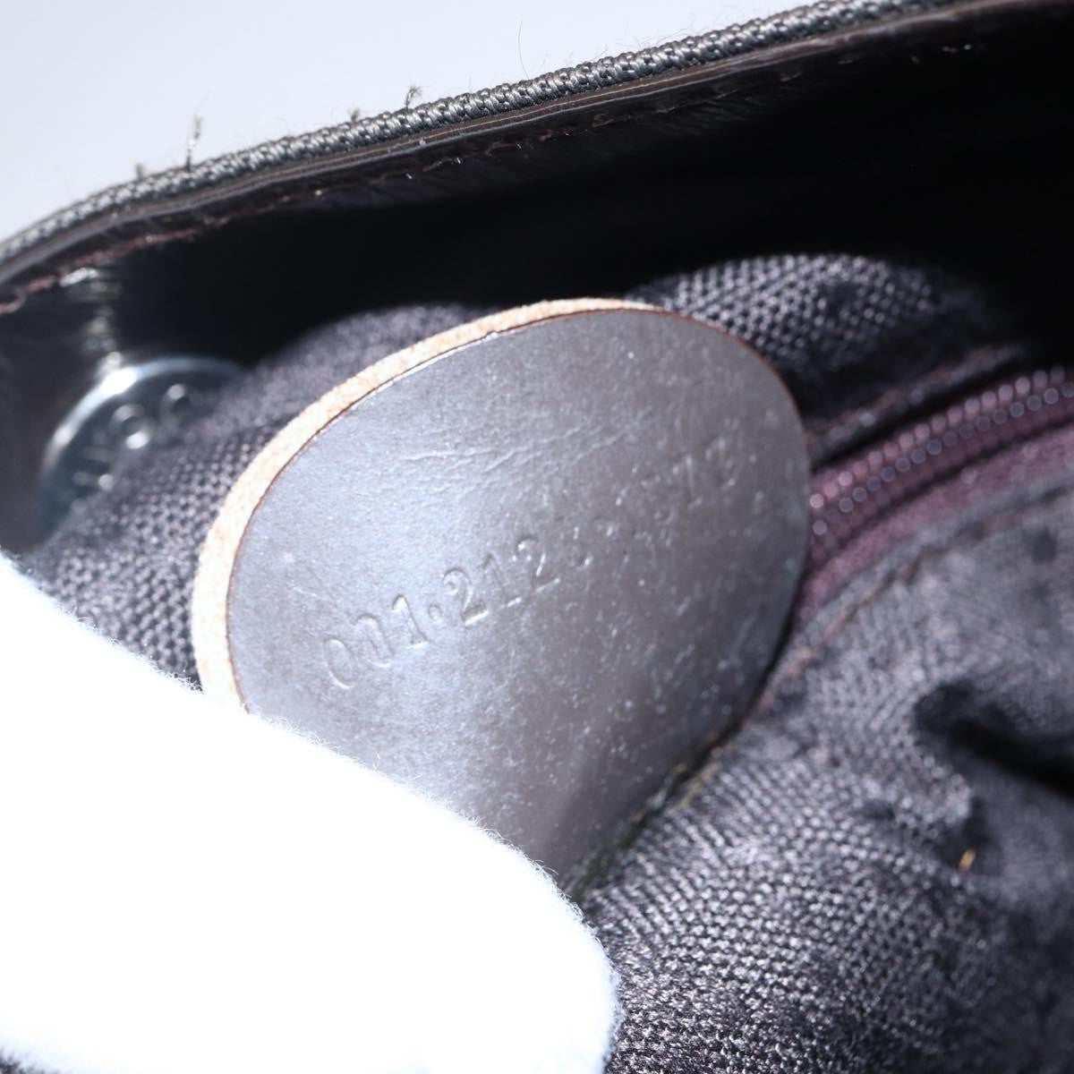 Gucci Vintage Bamboo Handle Bag Nylon, BROWN, NYLON, Handbag