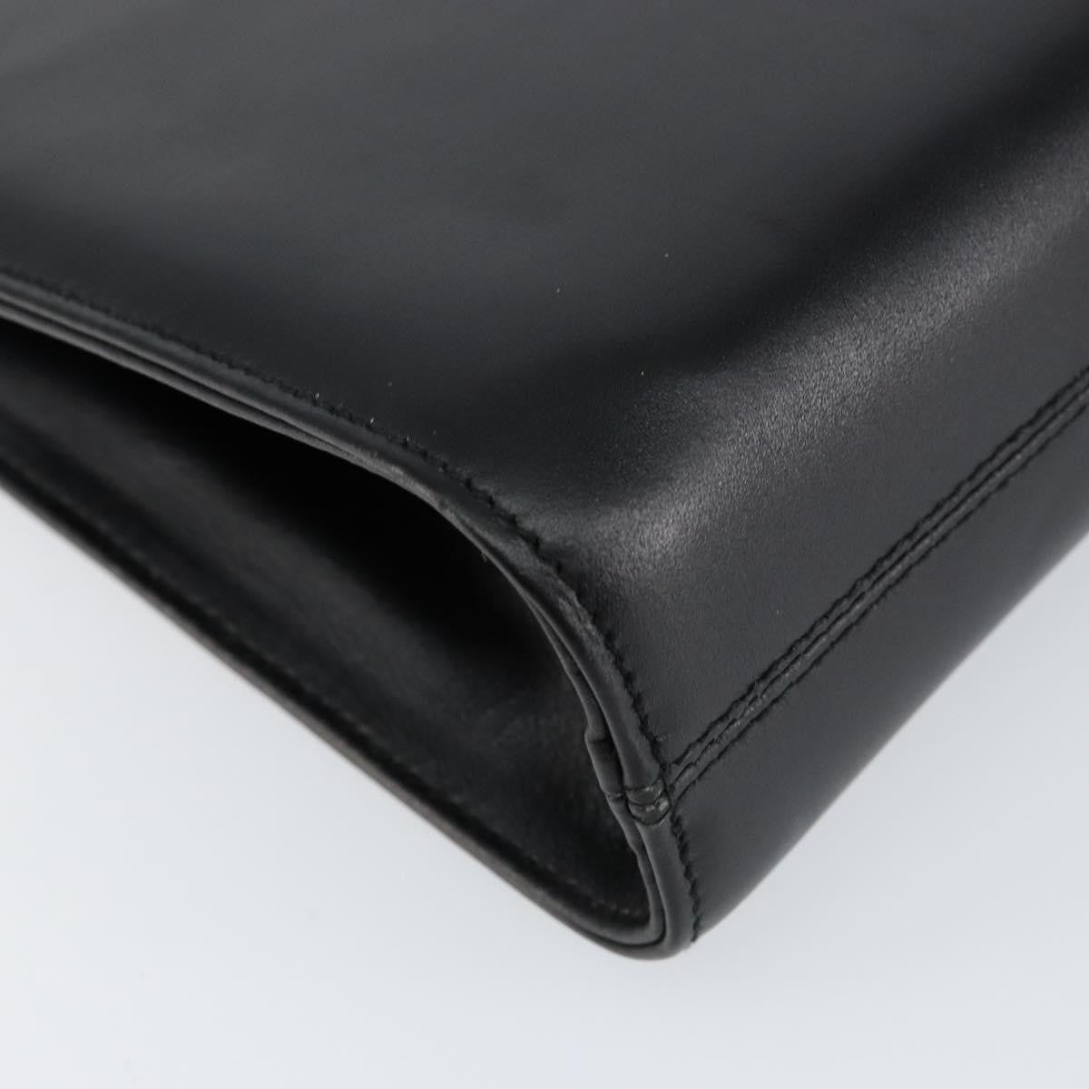 Salvatore Ferragamo Vintage Gancini Chain Shoulder Bag Leather, BLACK, LEATHER, Shoulder bag