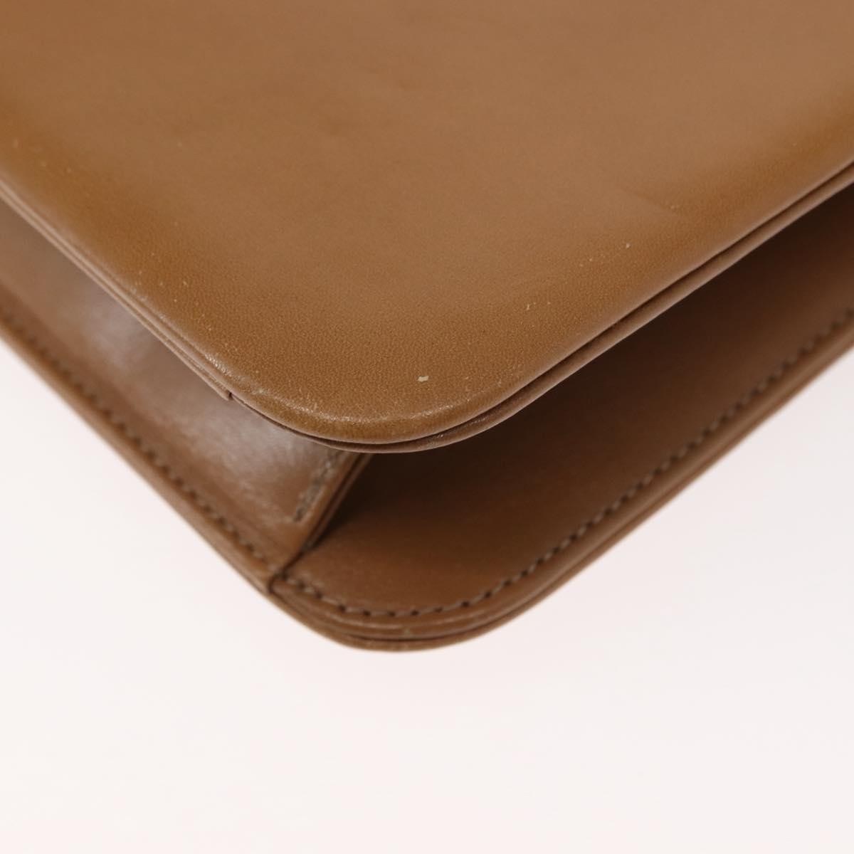 Christian Dior Vintage CD Chain Flap Shoulder Bag Leather, BEIGE, LEATHER, Shoulder bag