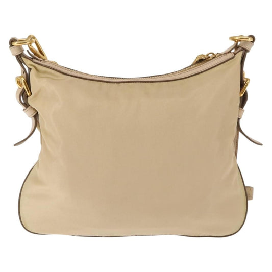 Prada Hobo Tessuto, BEIGE, NYLON, Shoulder bag