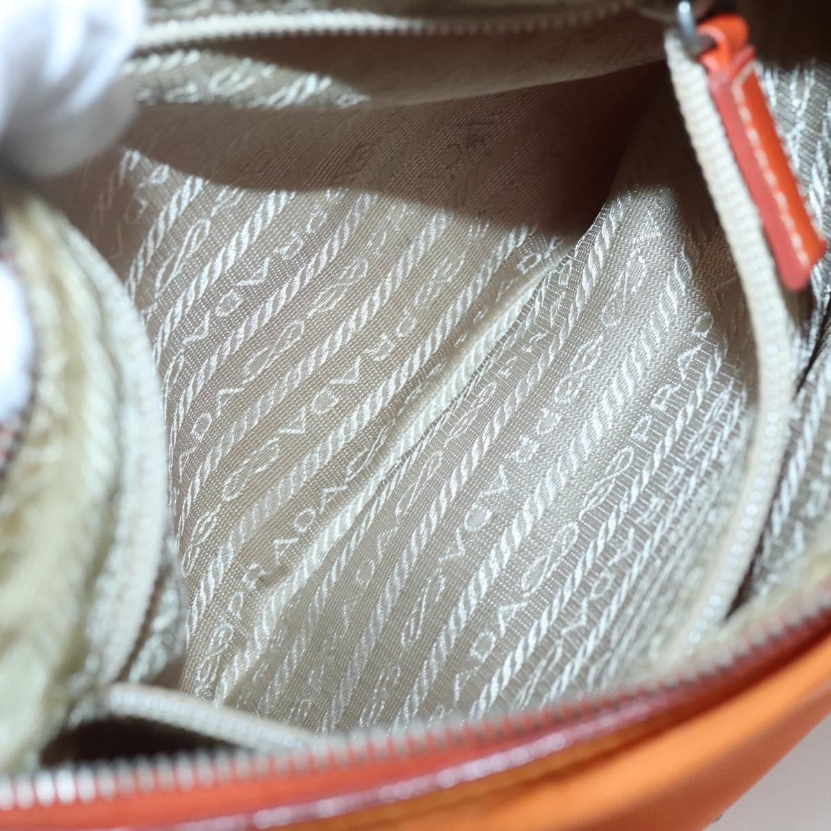 Prada Zip Shoulder Bag Tessuto, ORANGE, NYLON, Shoulder bag