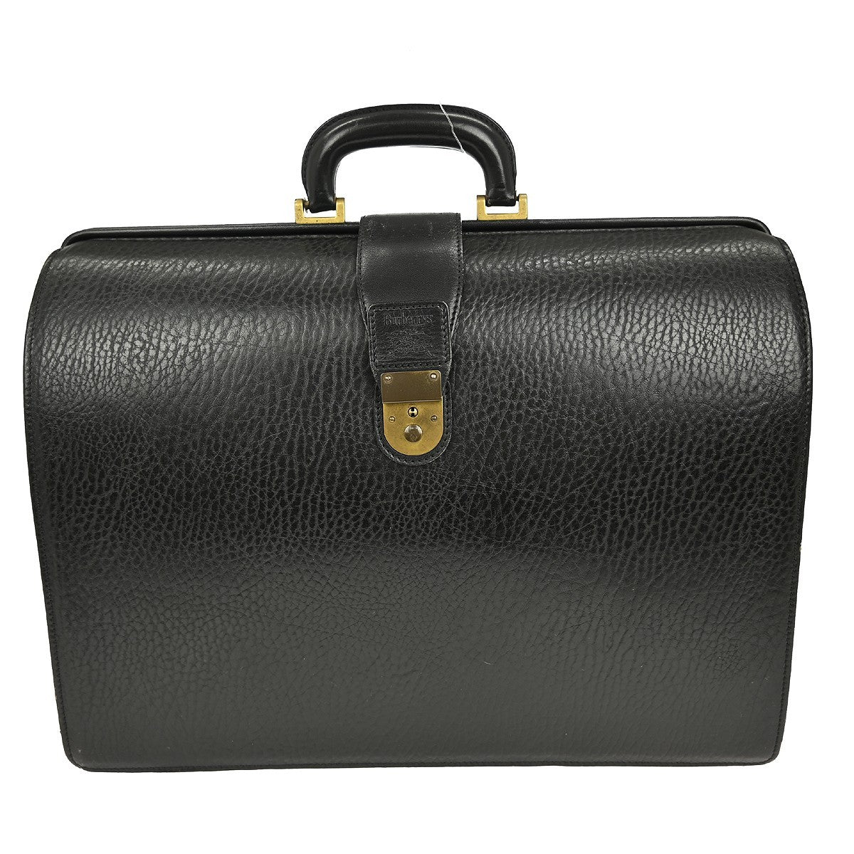 Burberry DK88 Doctor Bag Leather, BLACK, LEATHER, Handbag