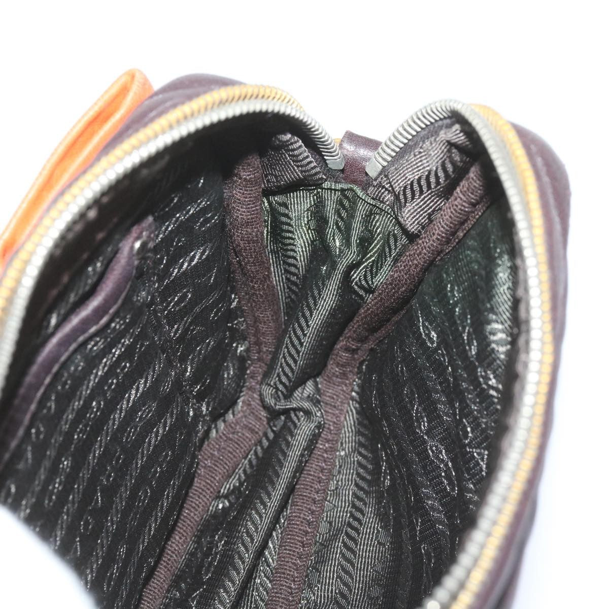 Prada Bow Camera shoulder Bag Leather, ORANGE, LEATHER, Shoulder bag